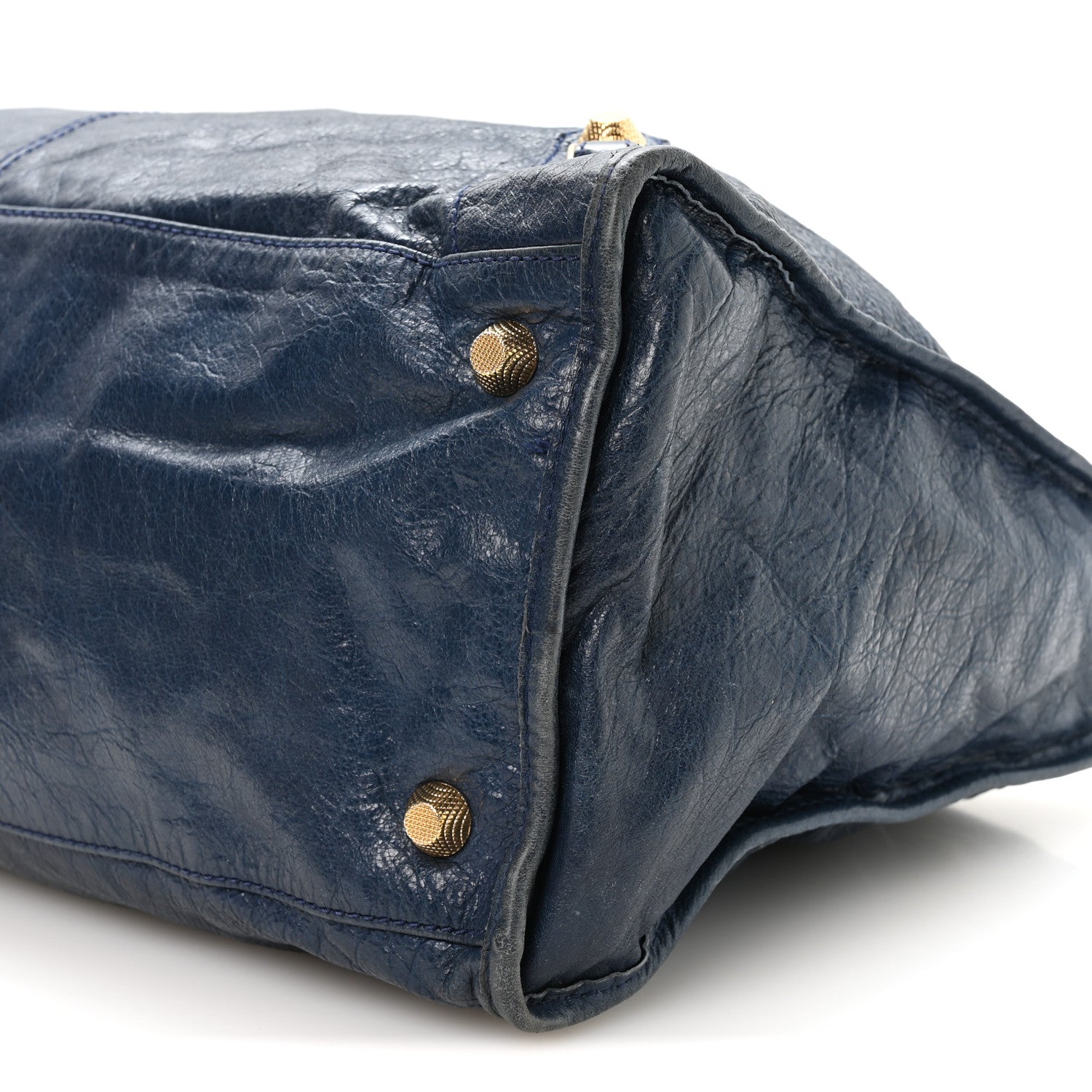Agneau Giant 12 Gold Hardware Work Bleu Mineral