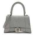 Glitter Fabric Small Hourglass Top Handle Bag Grey