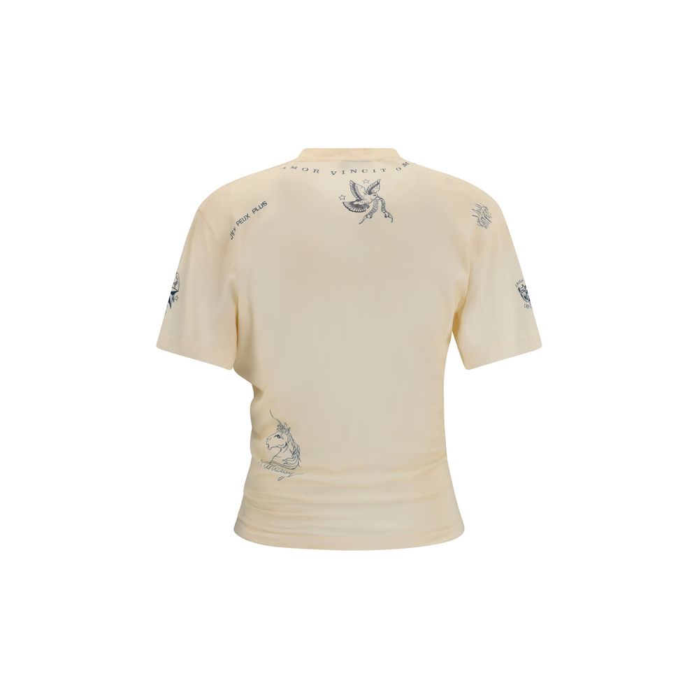 Balenciaga Beige Cotton Women's T-Shirt