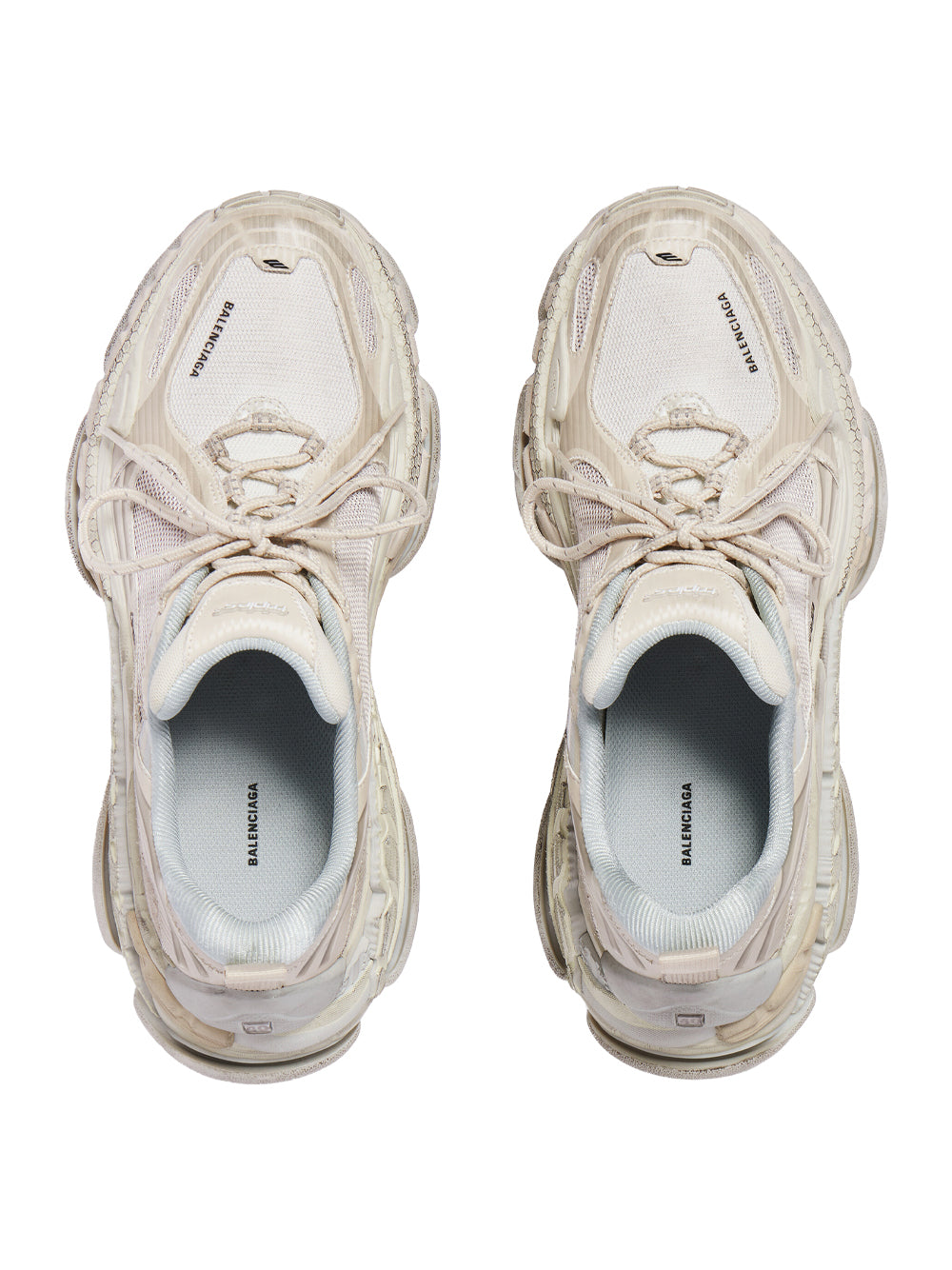 Balenciaga Women Triple S.2 Worn-Out Effect Mesh Sneakers
