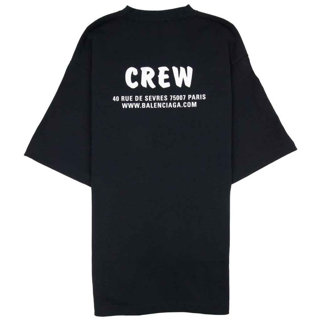 Balenciaga Oversized Crew T-Shirt Black