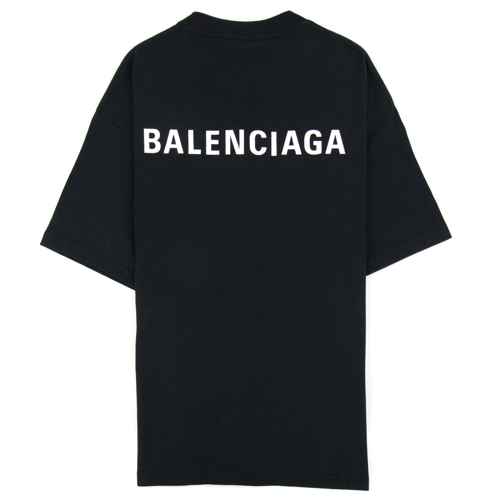 Balenciaga Logo Crewneck T-Shirt  Black