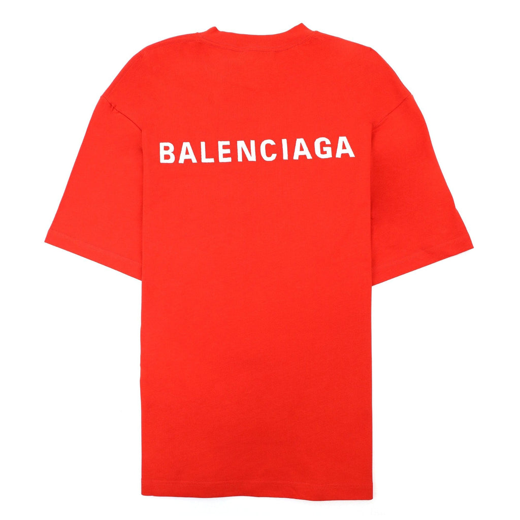 Balenciaga Logo Crewneck T-Shirt Red/white