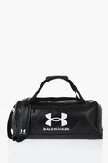 1500~Leather Gym Bag With Contrast Logo
