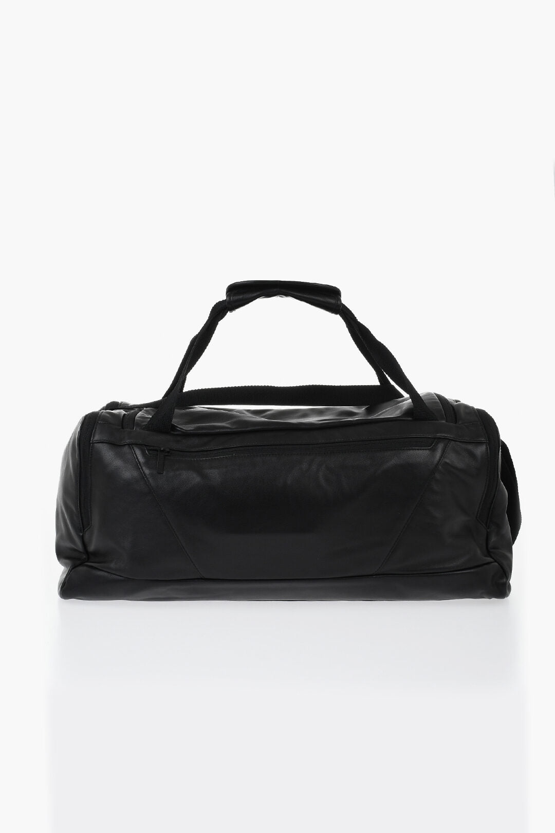 1500~Leather Gym Bag With Contrast Logo