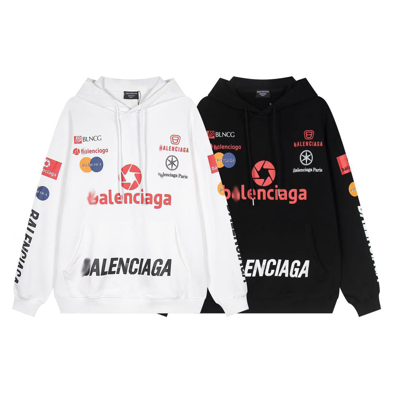 Balenciaga LOGO Print Gradient Hoodie