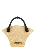 Balenciaga Women Straw Mini Beach Handbag
