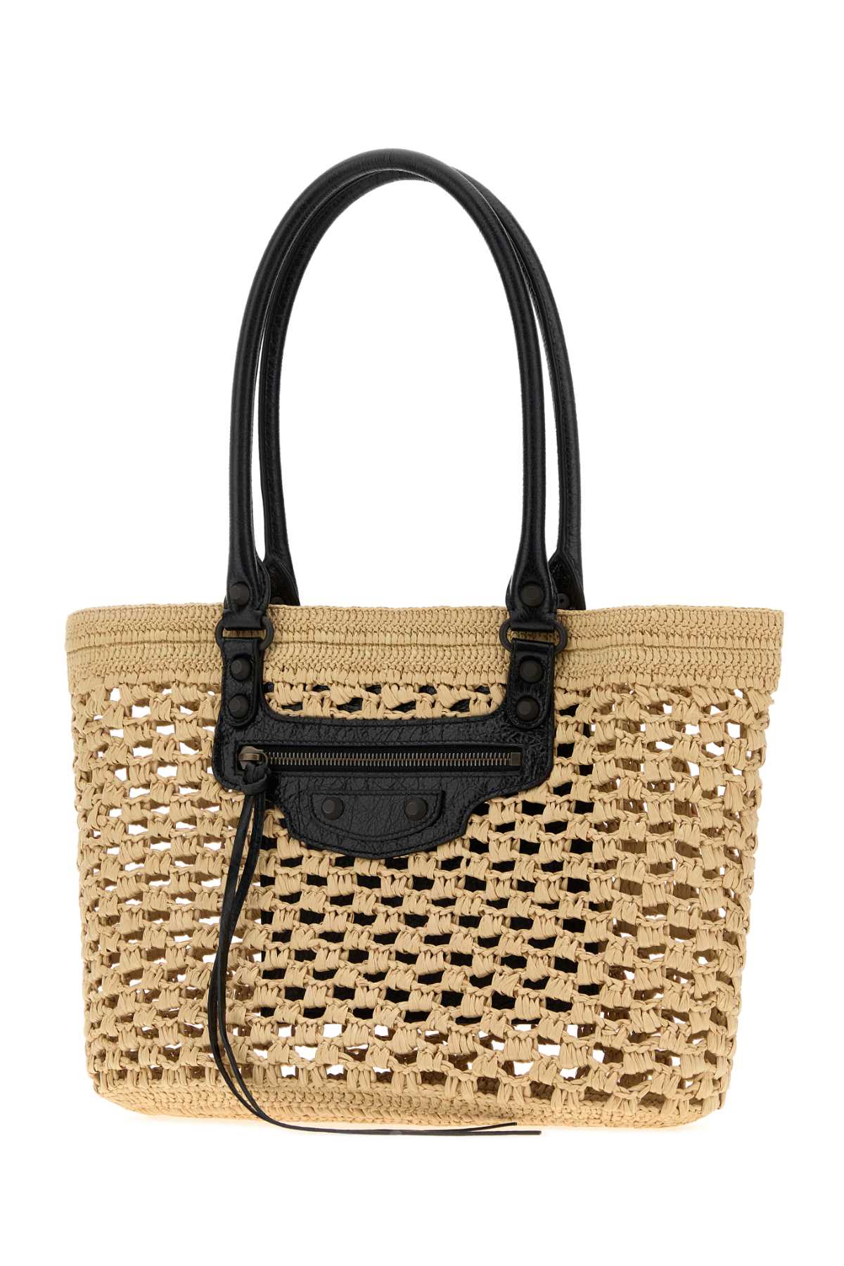 Balenciaga Women Raffia Medium Le City Bucket Bag