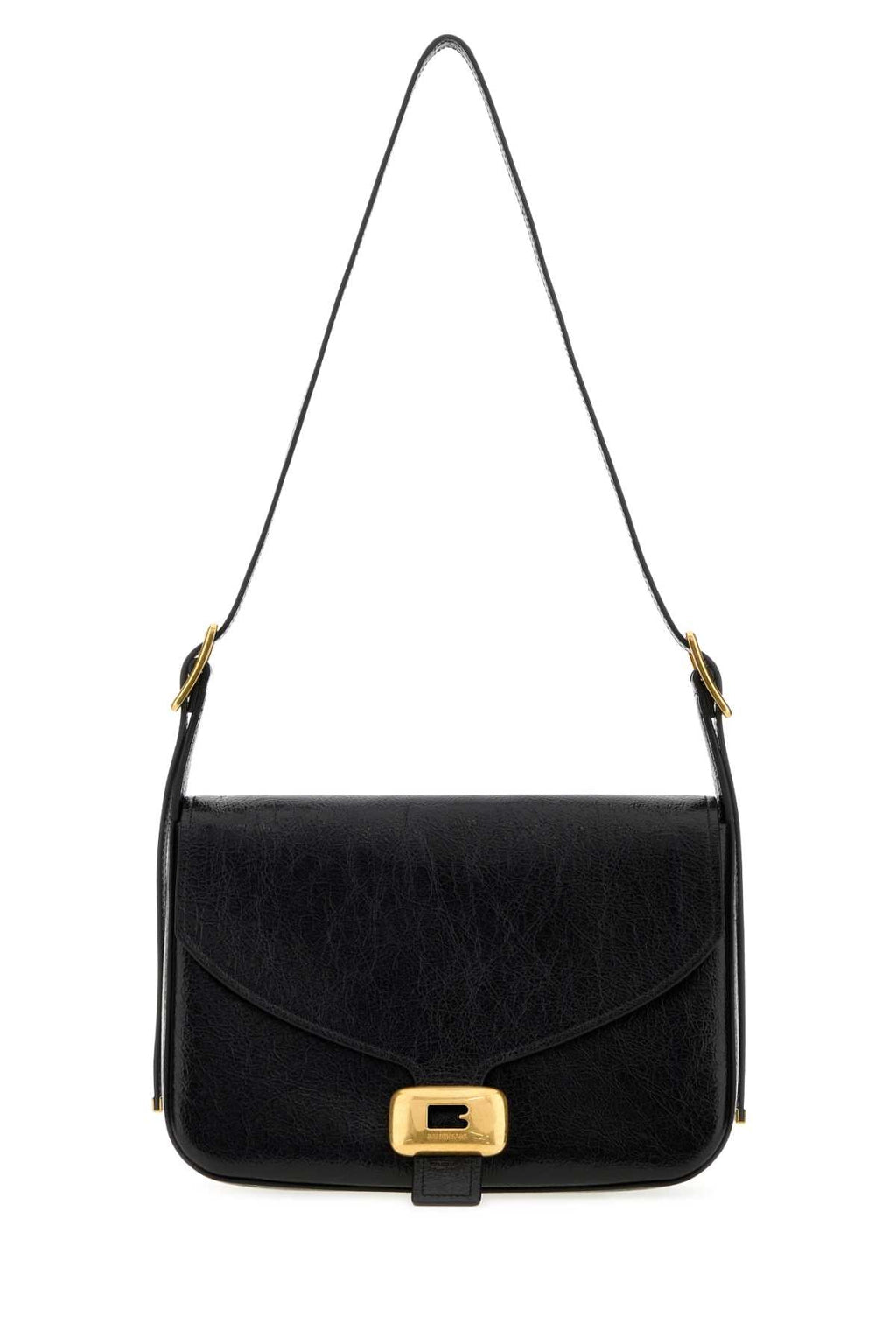 Balenciaga Women Black Leather Medium Clicca Shoulder Bag