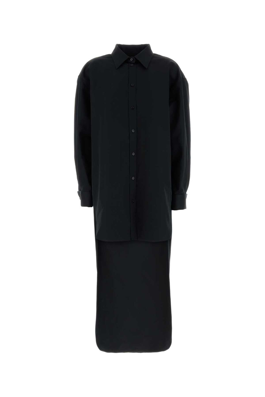 Balenciaga Women Black Poplin Shirt