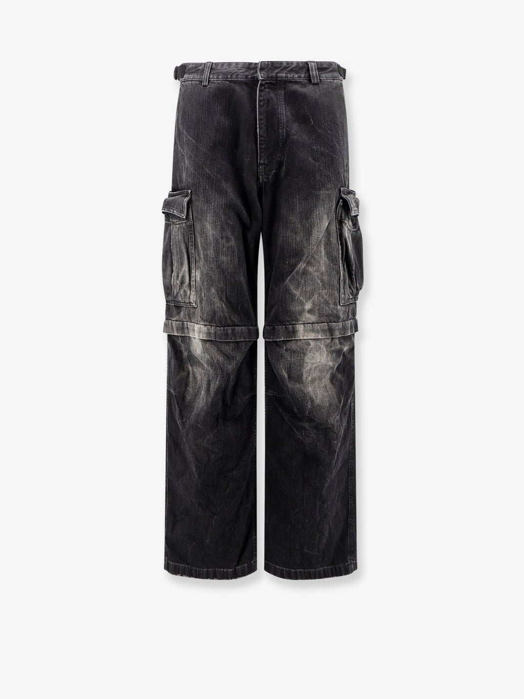 Balenciaga Cargo Black Denim Trousers Men