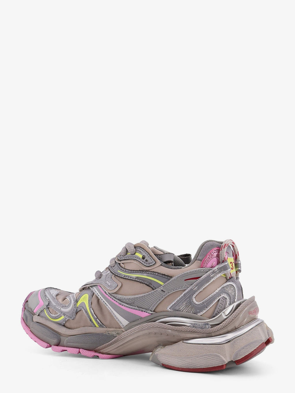 Balenciaga Women Runner 2 Nylon Low-Top Sneakers With Leather Inserts
