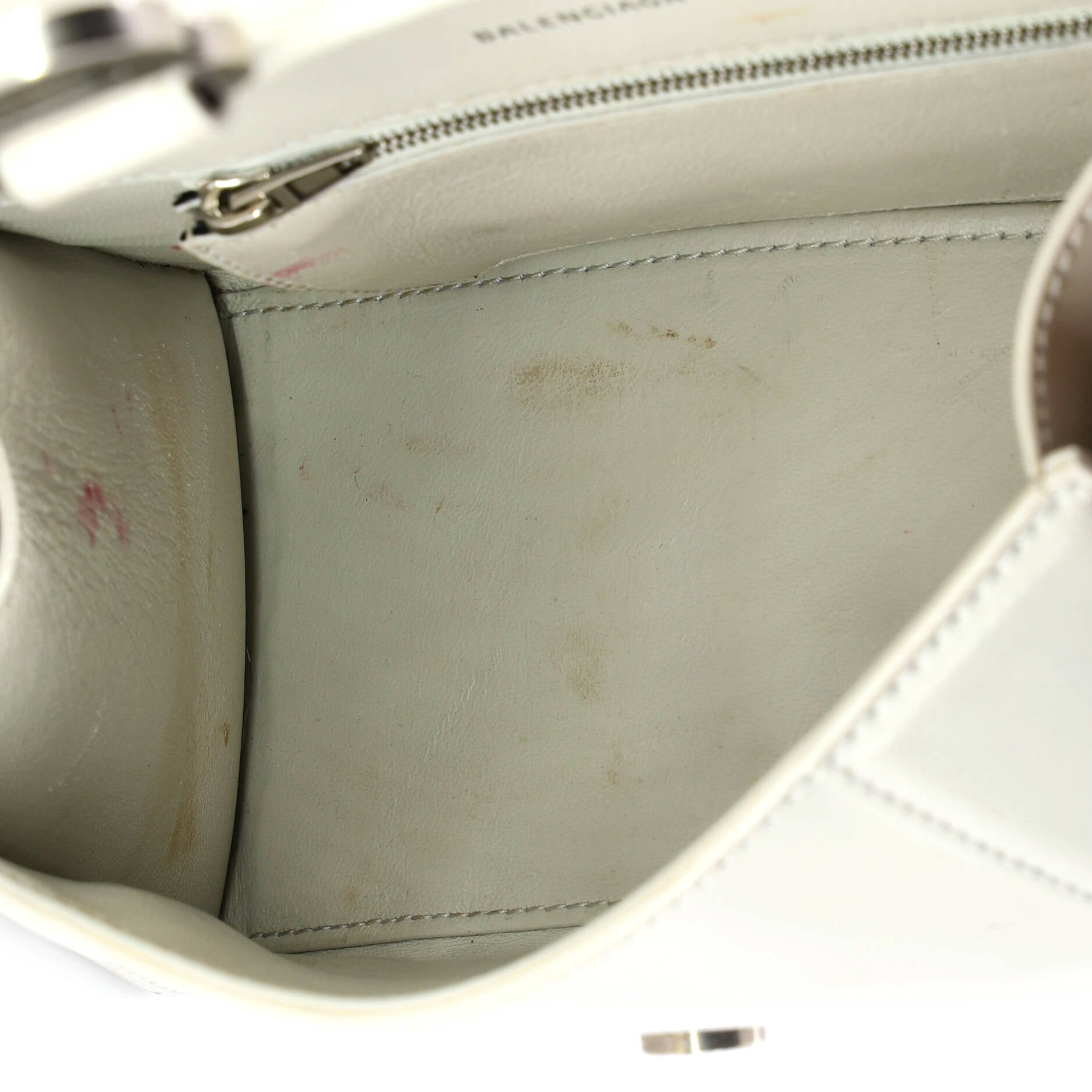 Hourglass Top Handle Bag Leather Small