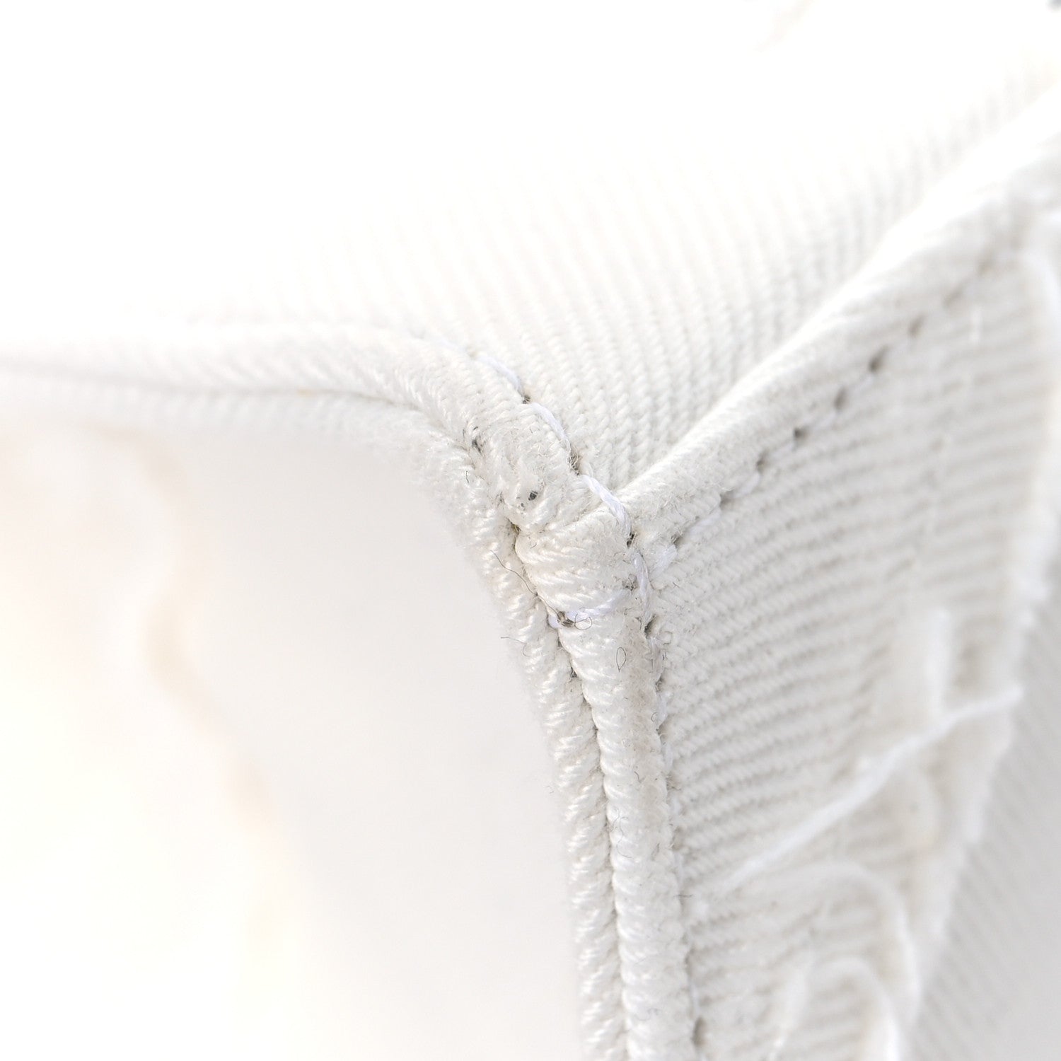 Denim Patchwork Small Hourglass Top Handle Bag White
