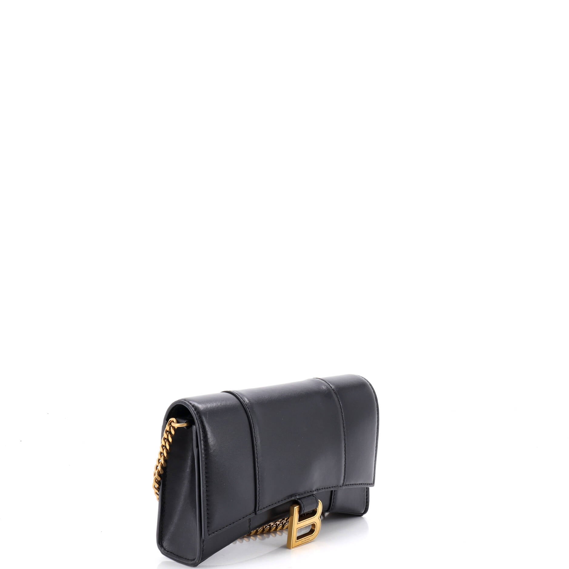 Hourglass Chain Wallet Leather