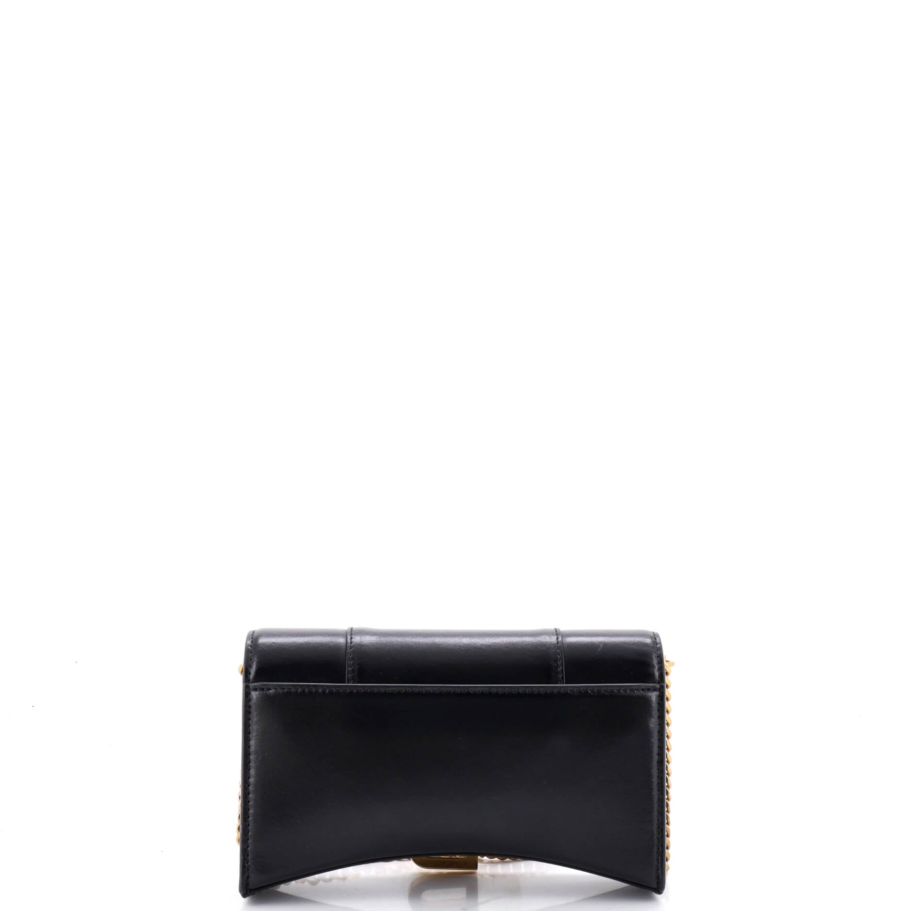 Hourglass Chain Wallet Leather