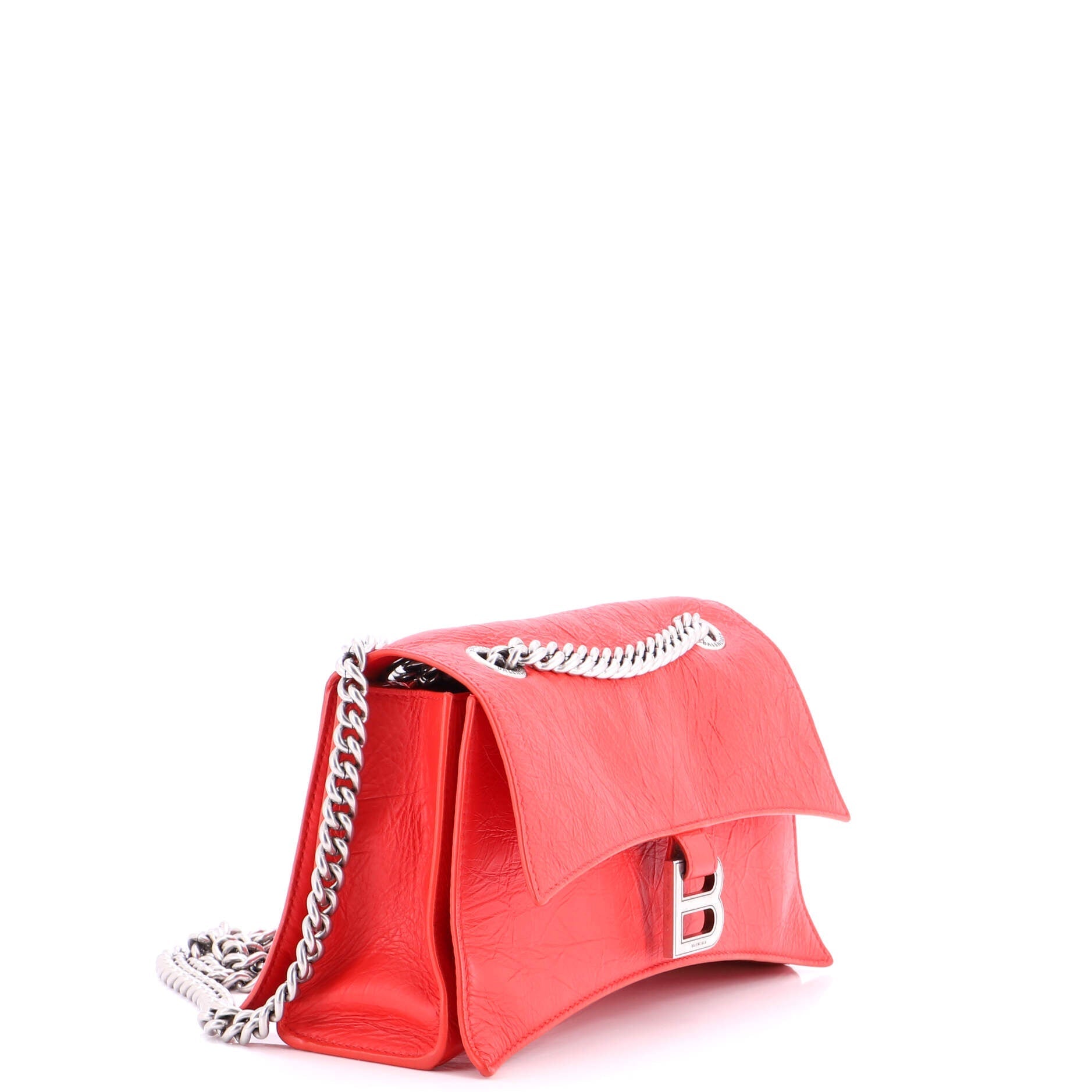 Crush Chain Flap Bag Leather Small