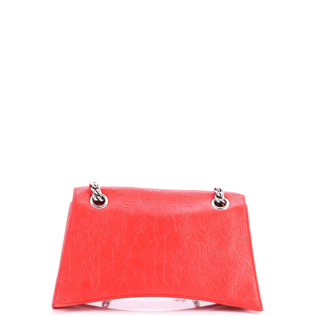 Crush Chain Flap Bag Leather Small