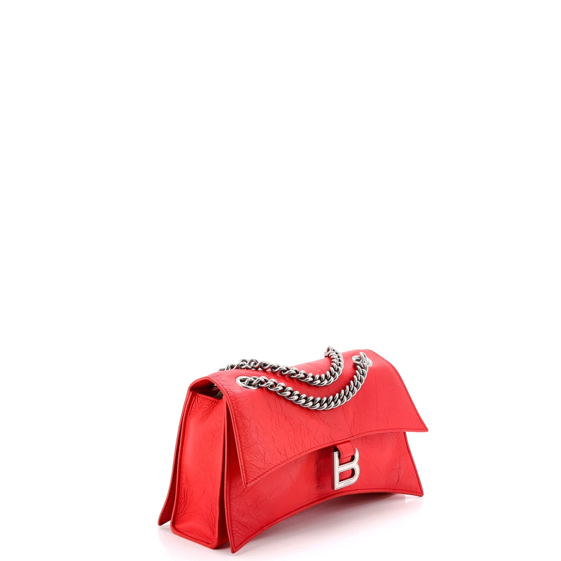 Crush Chain Flap Bag Leather Small