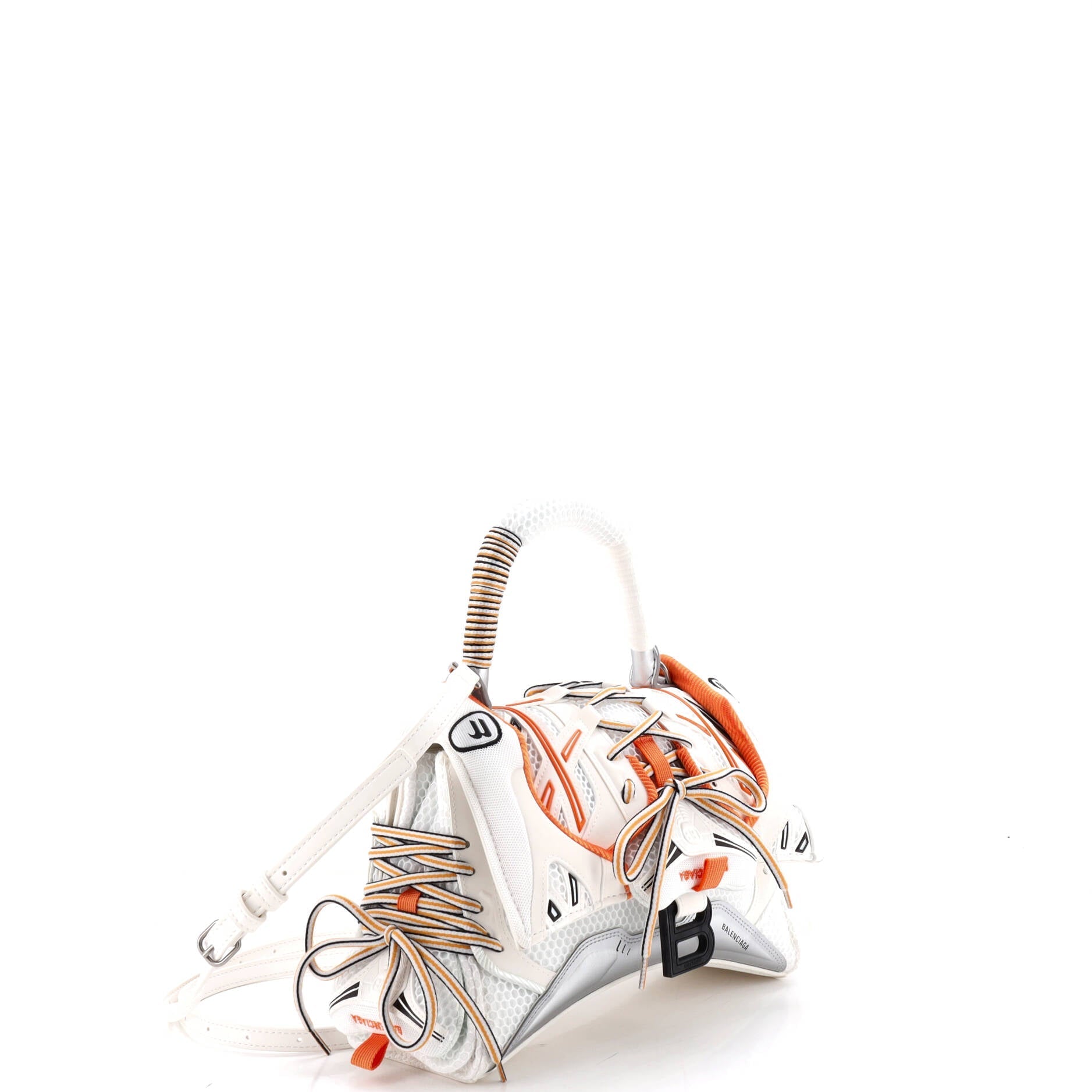 SneakerHead Top Handle Bag Mesh and Faux Leather Small