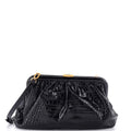 Cloud Clutch Crocodile Embossed Leather Large