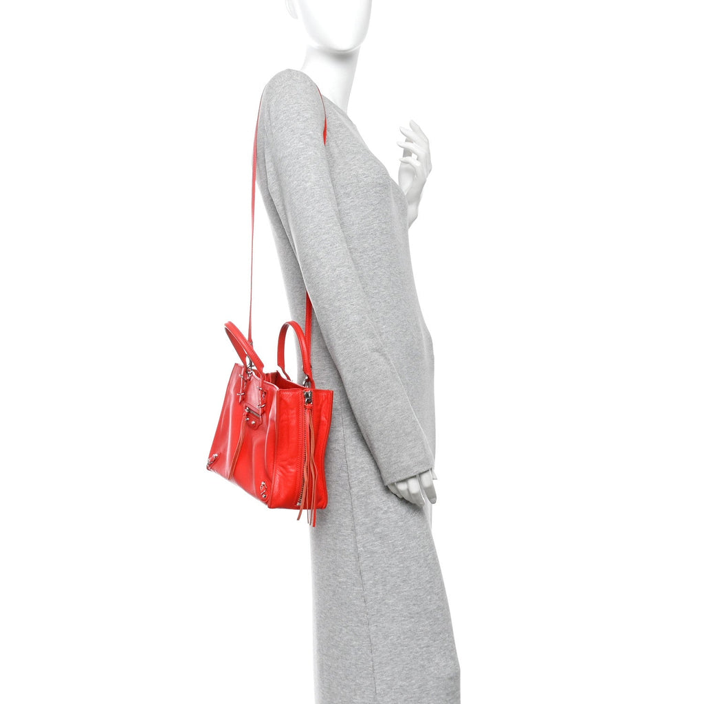 Veau Papier A6 Zip Around Tote Rouge Coquelicot