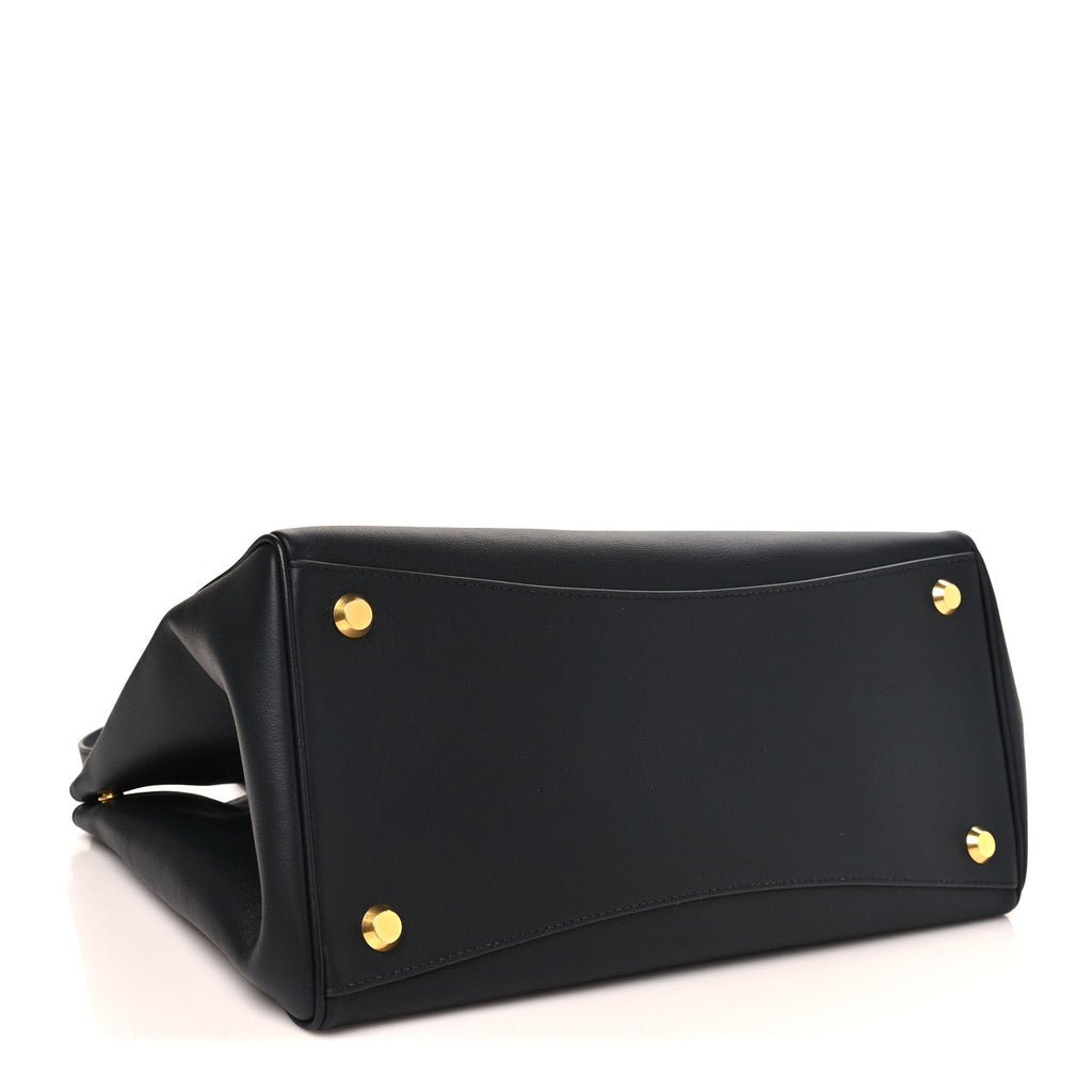 Smooth Calfskin Hampton Carry All Bag Black