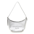 Metallic Calfskin Mary Kate Shoulder Bag Silver