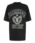 Balenciaga Womens Oversized College Logo T-Shirt