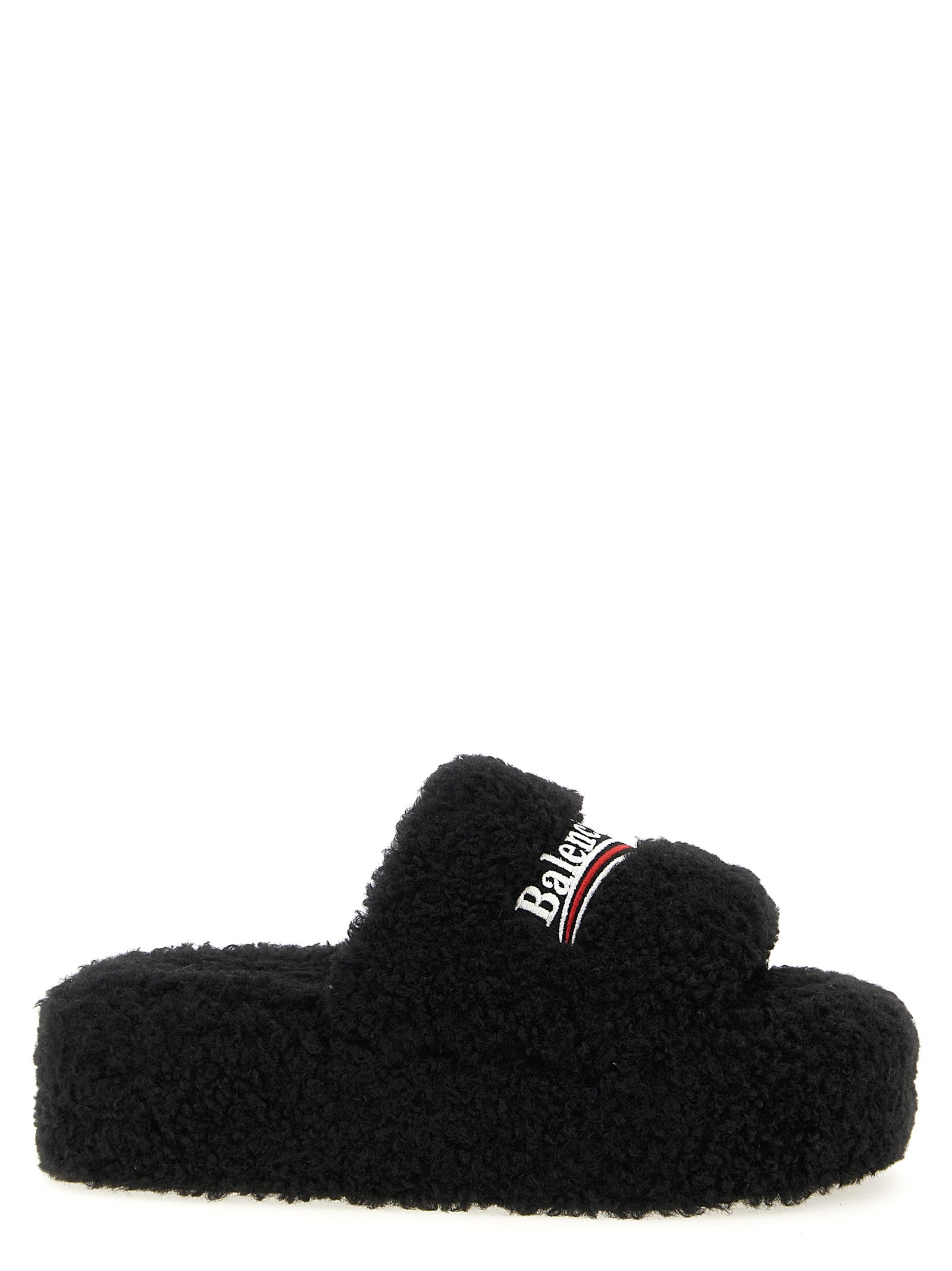Balenciaga Women 'Furry Platform' Slides