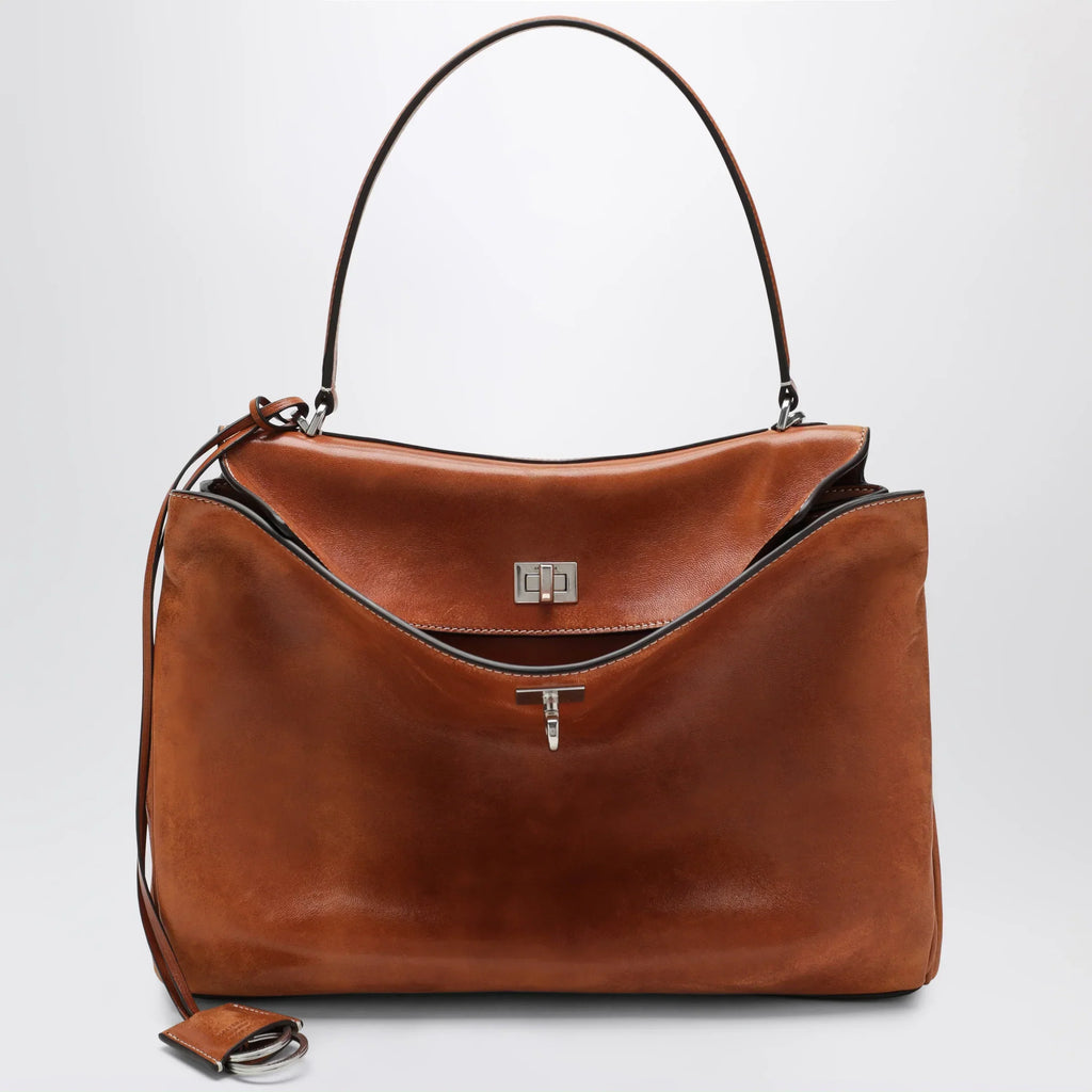 Balenciaga - Rodeo Medium bag in vegetable-tanned lambskin tan