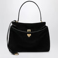 Balenciaga - Medium Rodeo bag in suede calfskin, black