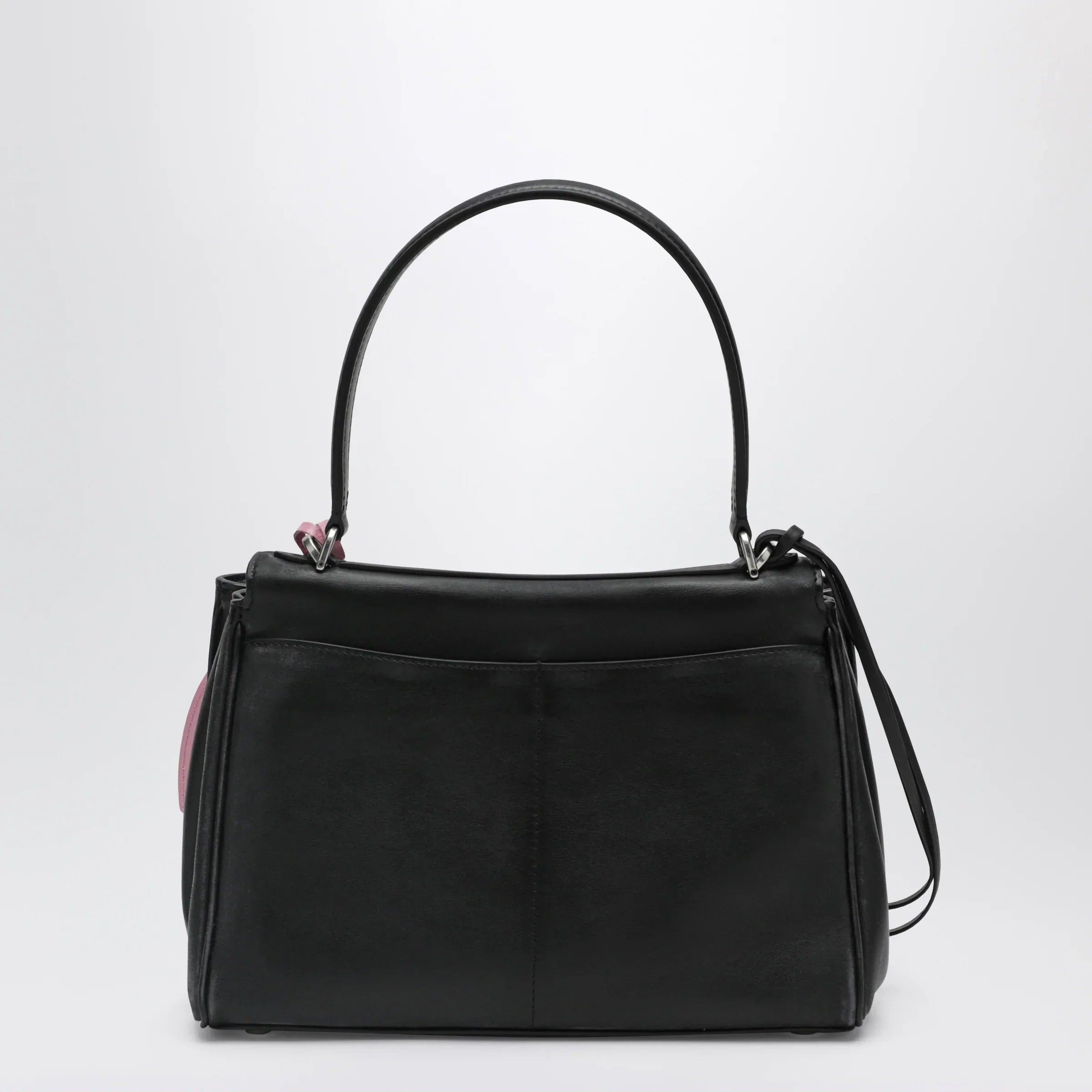 Balenciaga - Small black Rodeo bag in smooth calf leather with charm
