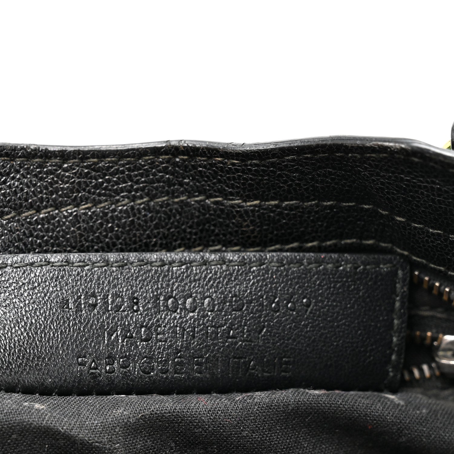 Chevre Gold Metallic Edge Hardware Mini City Black