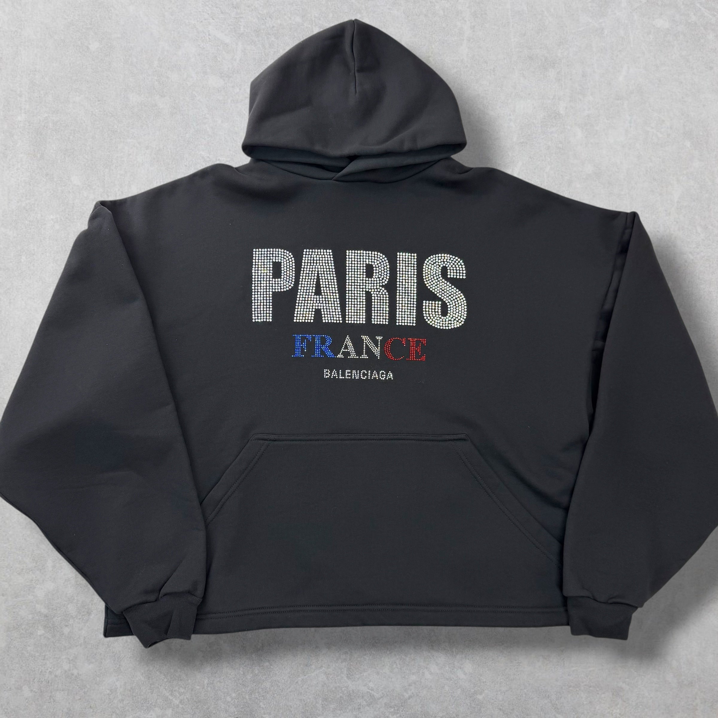 Balenciaga Paris Strass Cropped Hoodie 1 (L) Women