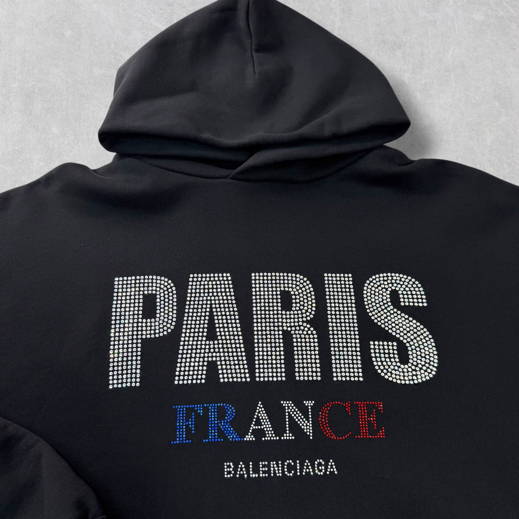 Balenciaga Paris Strass Cropped Hoodie 1 (L) Women
