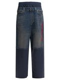 Balenciaga Patched Molleton Jeans Blue Men