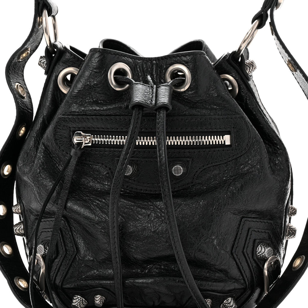 Agneau Arena Le Cagole Bucket Bag XS Black