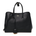 Smooth Calfskin Hampton Carry All Bag Black