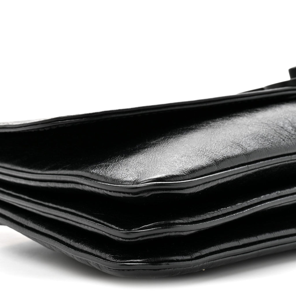 Calfskin Medium BB Soft Flap Bag Black