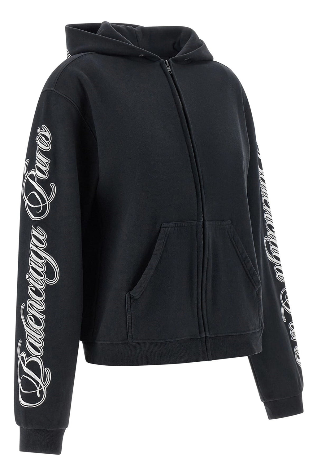 Balenciaga Cursive Embroidered Hoodie Women