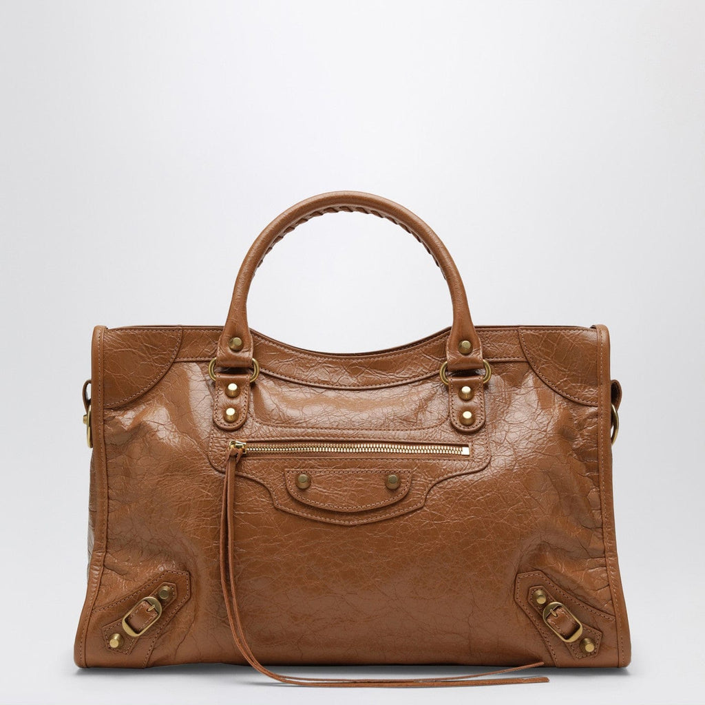 Balenciaga - Le City medium bag in camel/antique gold