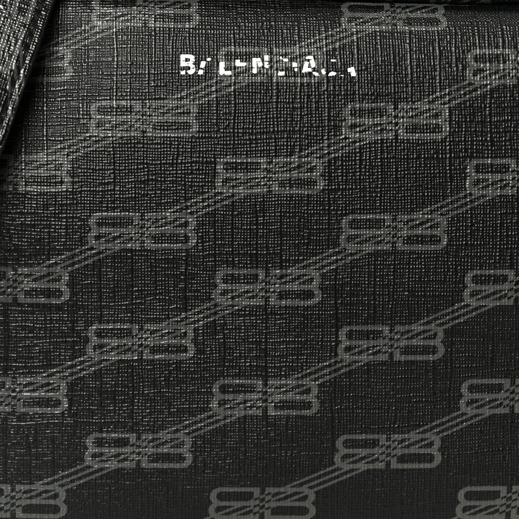 Coated Canvas BB Monogram Medium Signature Camera Bag Black Grey