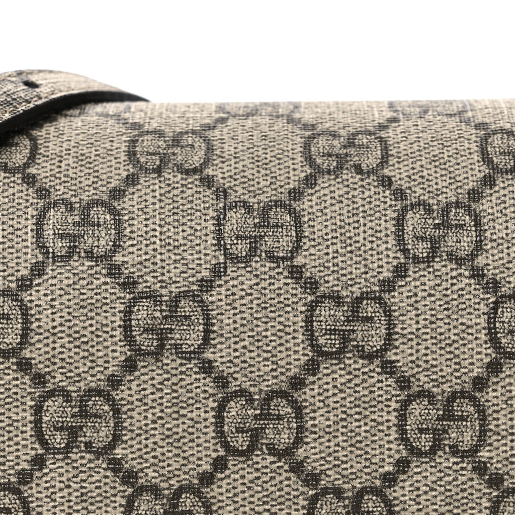 X GUCCI GG Supreme Monogram Small Hourglass Top Handle Bag Beige Ebony