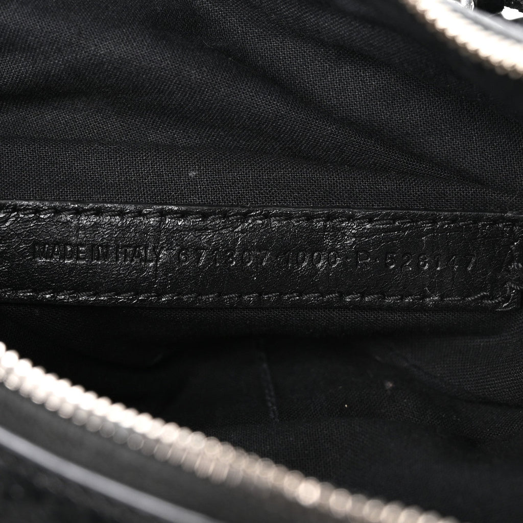 Agneau Arena Small Le Cagole Shoulder Bag Black