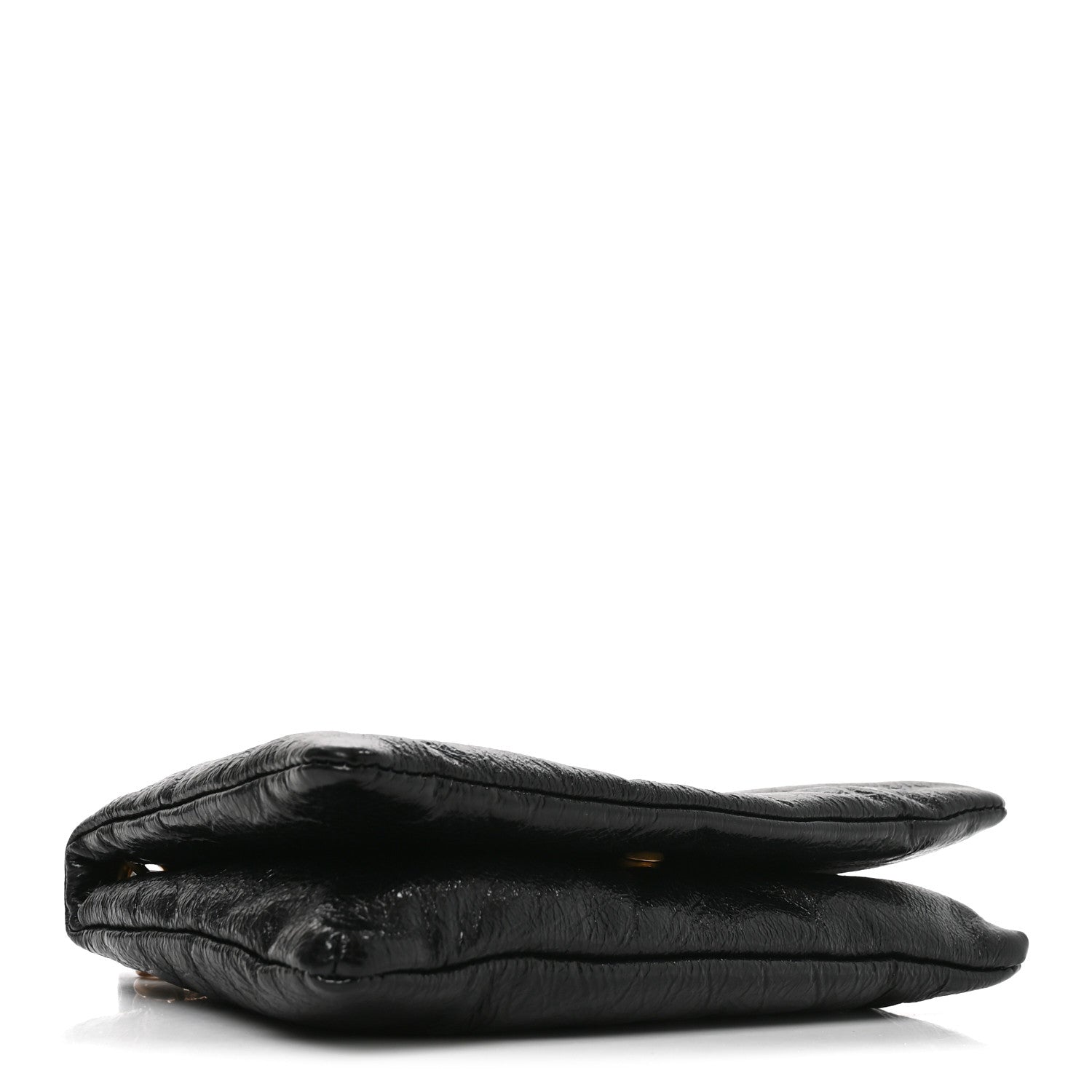 Arena Calfskin Puffy Monaco Chain Shoulder Bag  Black
